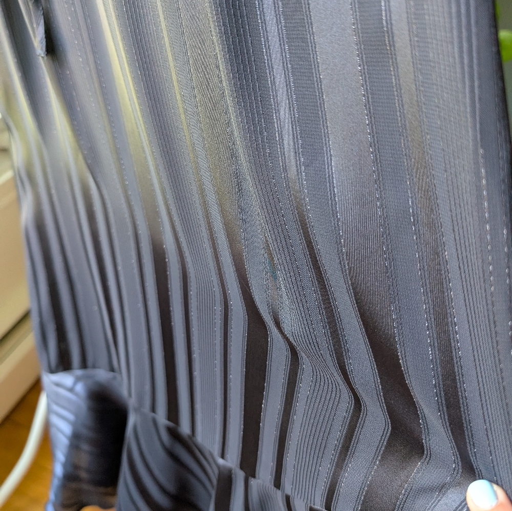 108.NWT Adyson Parker Elegant Blue Striped Dress - Picture 6 of 7